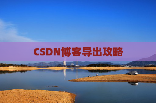 CSDN博客导出攻略
